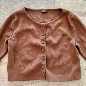 John Galt brown button up sweater cardigan